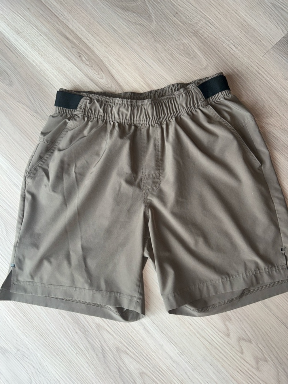 Legend Men's Outdoor Shorts M Taupe Performance Athletic Elastic Drawstring